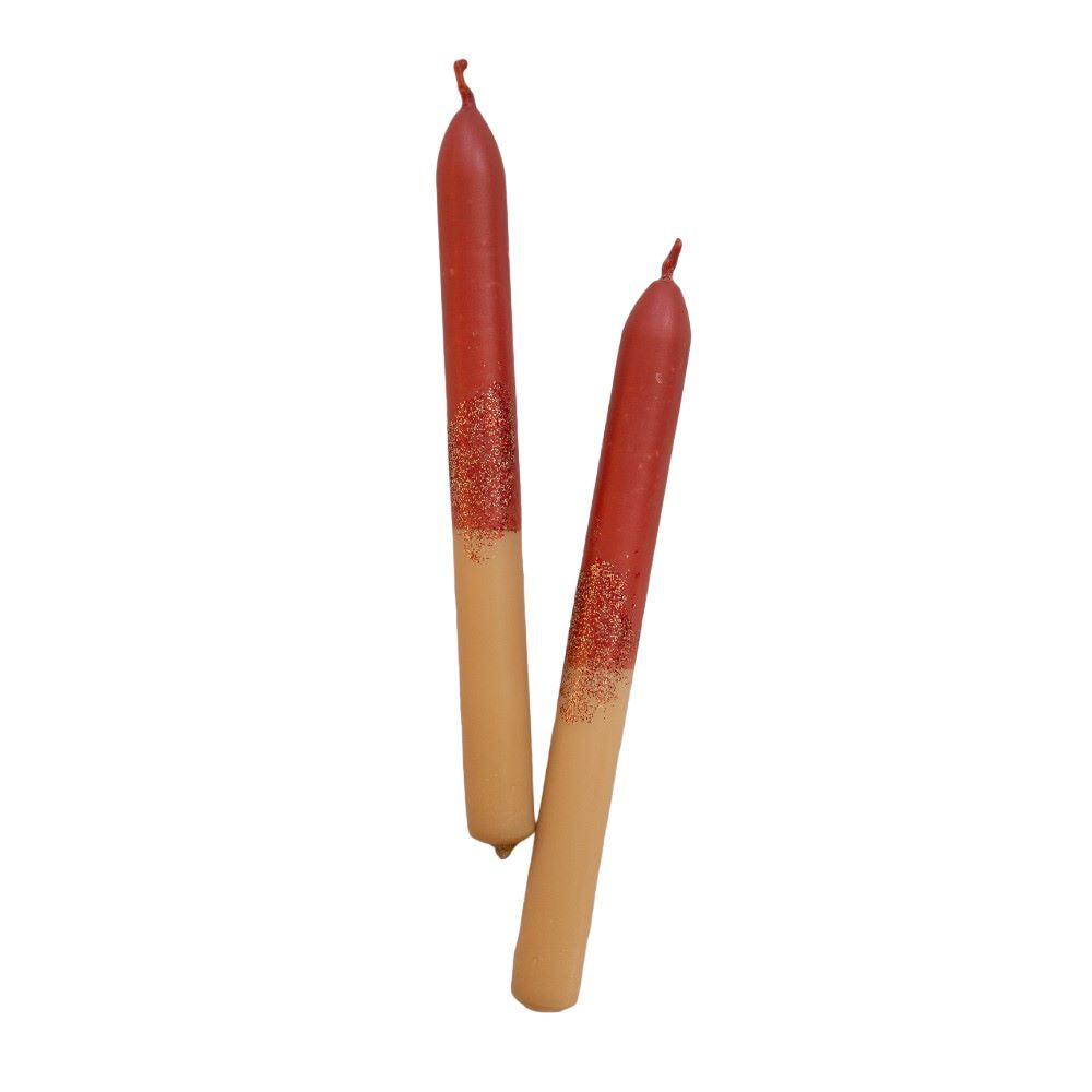 Glitter Kaars 2 st. - Diverse Varianten