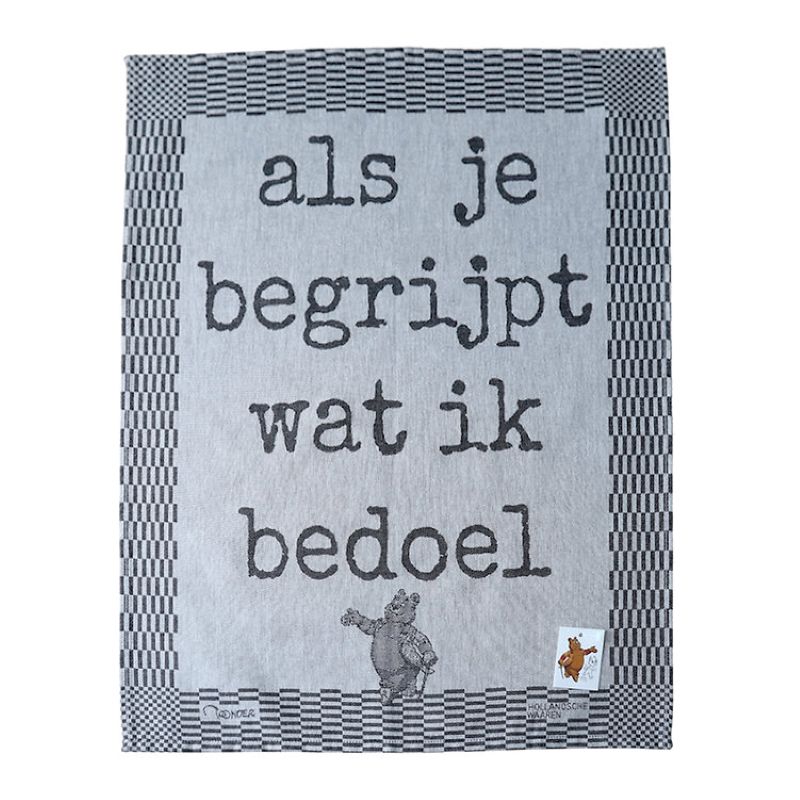 Marten Toonder Theedoek - Als je begrijpt wat ik bedoel