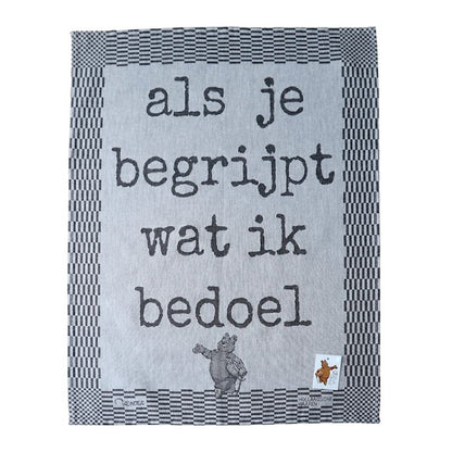 Marten Toonder Theedoek - Als je begrijpt wat ik bedoel