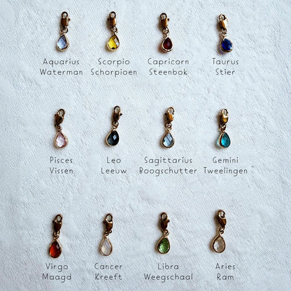 Glazen Druppel Charm - Diverse Kleuren