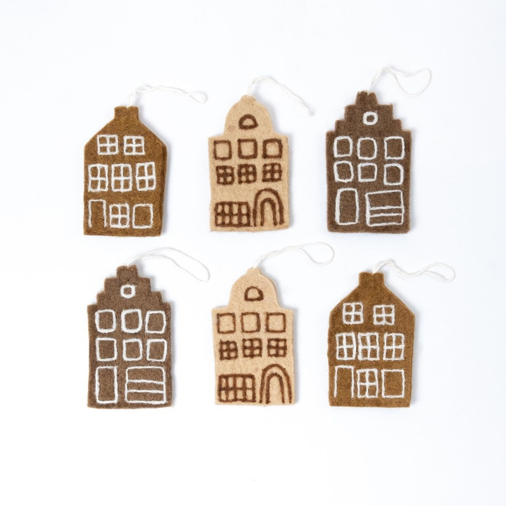 Hanger Grachtenhuisje Gingerbread 3 st