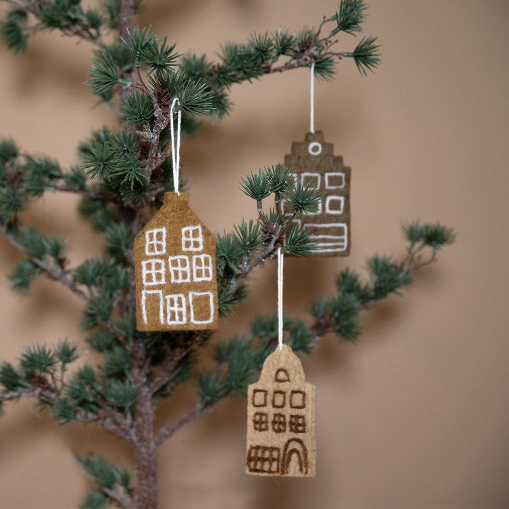 Canal House Gingerbread Pendant 3 pcs