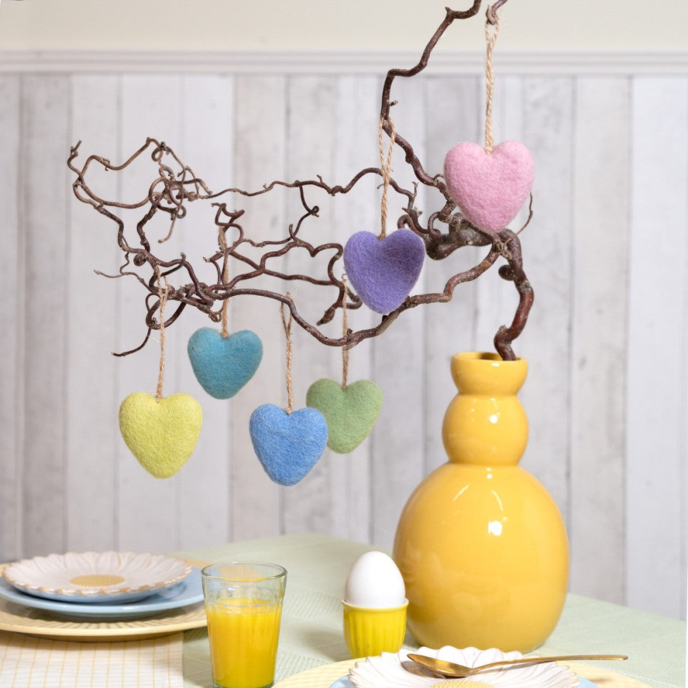Pendant Heart Pastel Shades (M) 6 pcs.