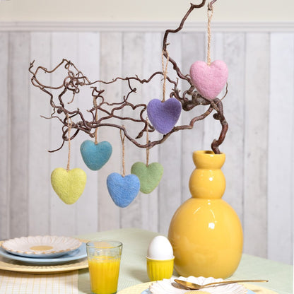 Pendant Heart Pastel Shades (M) 6 pcs.