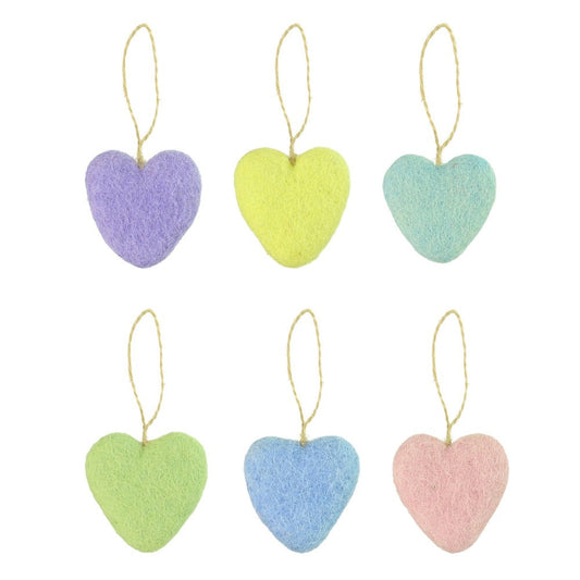 Pendant Heart Pastel Shades (M) 6 pcs.