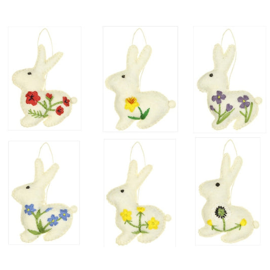 Pendant Rabbit Wildflower Ass. 6 pcs.