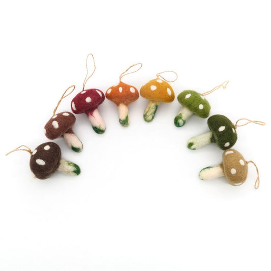 Pendant Mushroom Earth Tones 8 pcs.