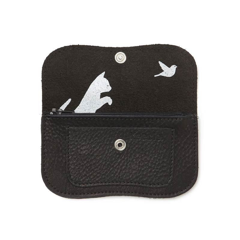 Cat Chase Kleine Lederbrieftasche – verschiedene Farben