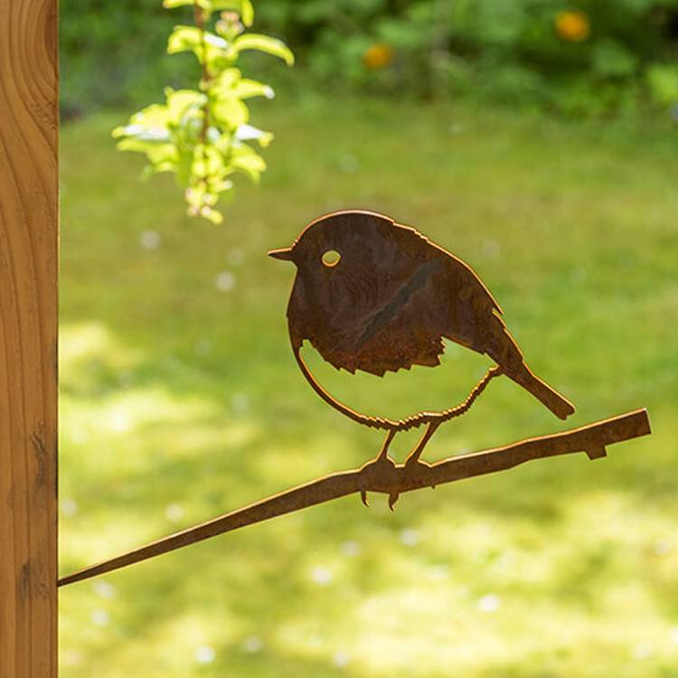 Vogelsilhouette Rotkehlchen