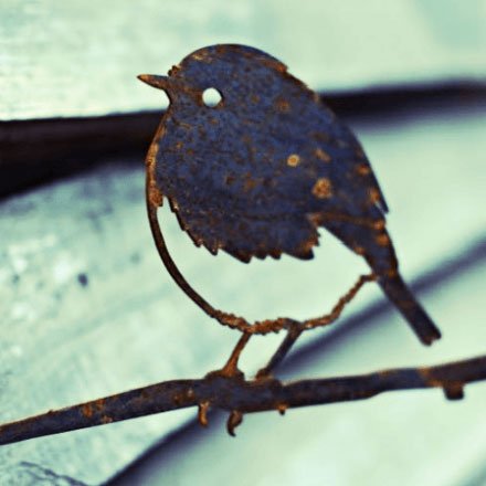 Vogelsilhouette Rotkehlchen