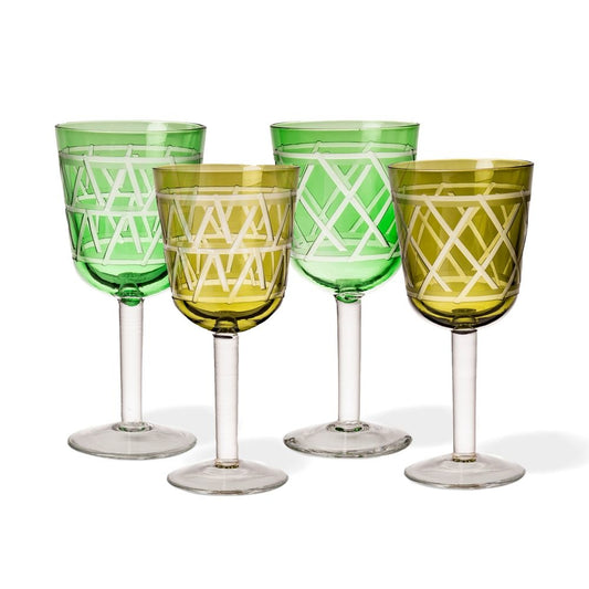 Tie Up Wine Glasses - Set of 4