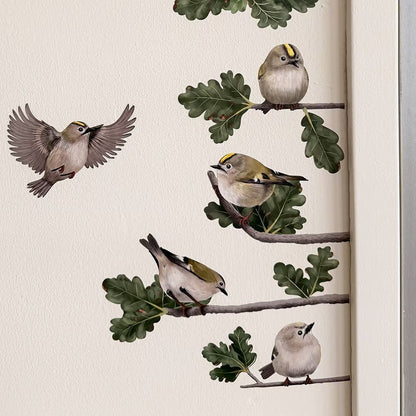Muursticker Goudhaantjes - Rechts of Links