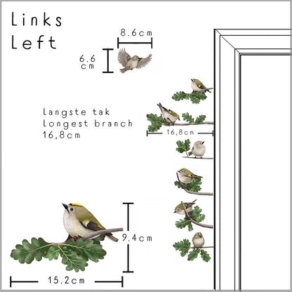 Muursticker Goudhaantjes - Rechts of Links