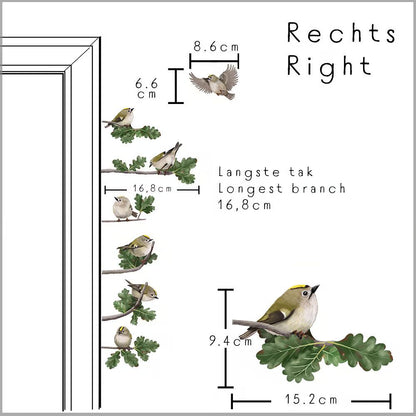 Muursticker Goudhaantjes - Rechts of Links