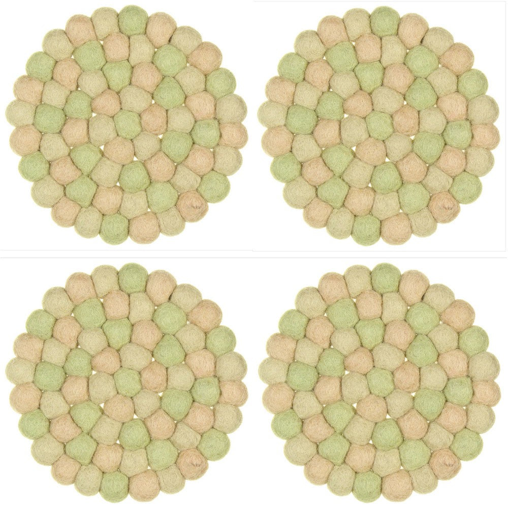 Onderzetter 10 cm Rond of Vierkant 4 st. - Diverse Kleuren