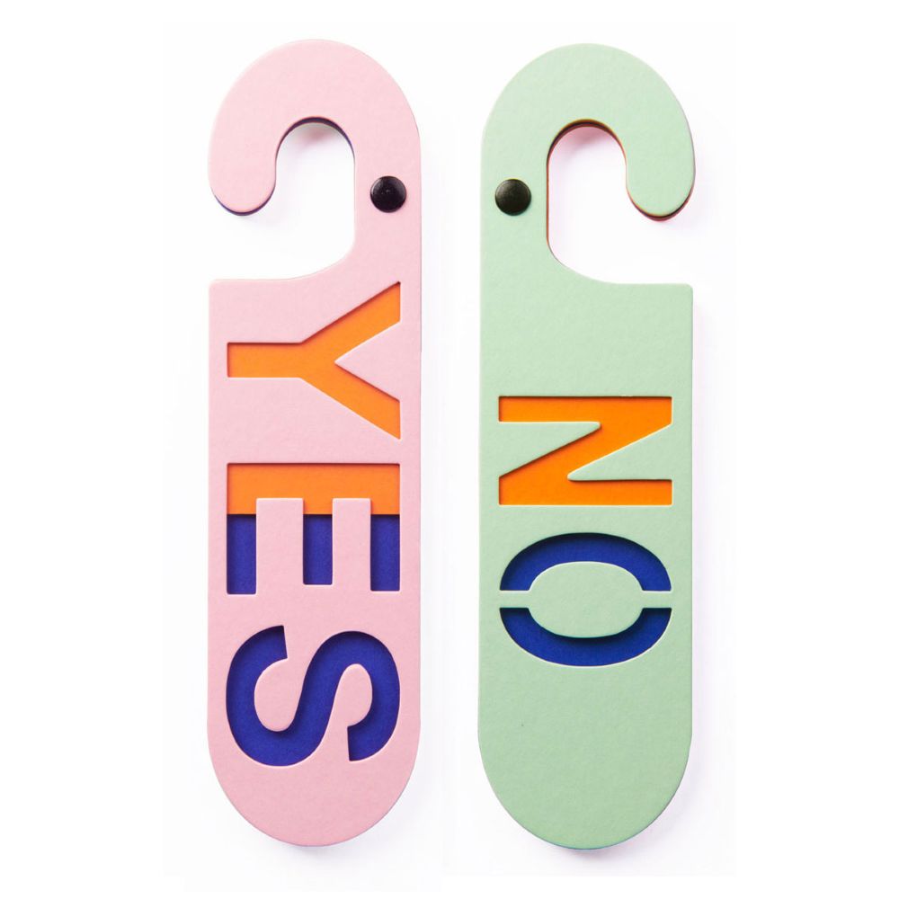 Deurhanger - Yes / No - Diverse Kleuren