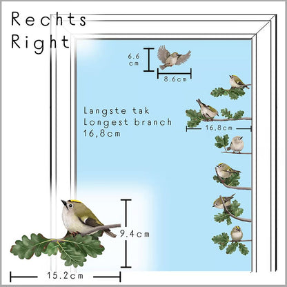 Dubbelzijdige Raamsticker Goudhaantjes - Rechts of Links
