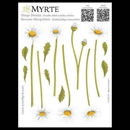 Dubbelzijdige Raamsticker Bloemen en Insecten - Diverse Varianten