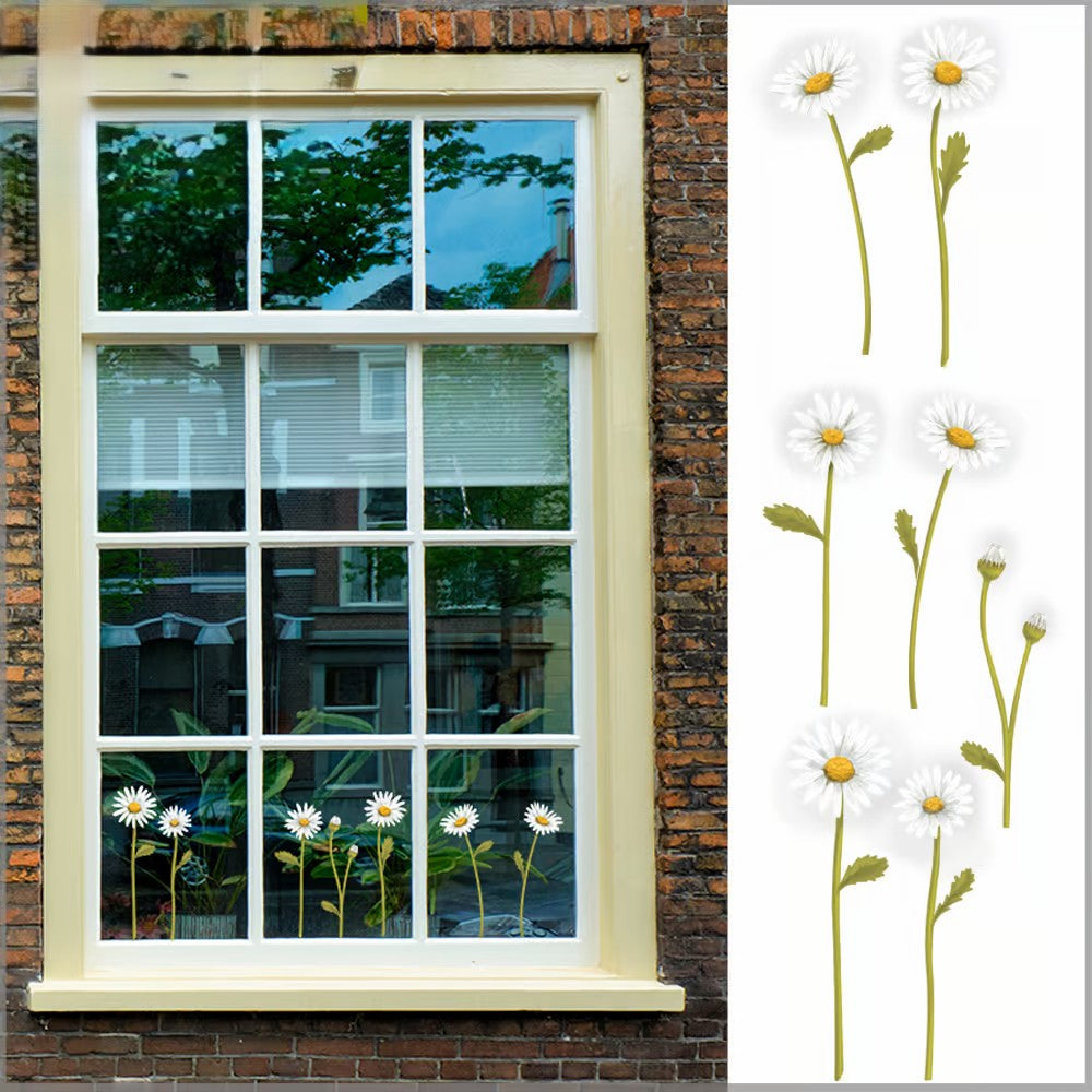 Dubbelzijdige Raamsticker Bloemen en Insecten - Diverse Varianten