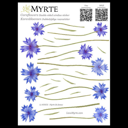 Dubbelzijdige Raamsticker Bloemen en Insecten - Diverse Varianten