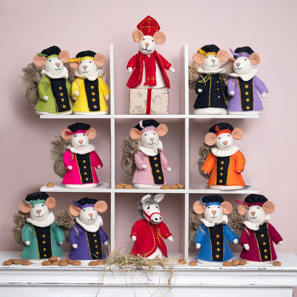 Decoratie Muis Pietermuis - Diverse Kleuren