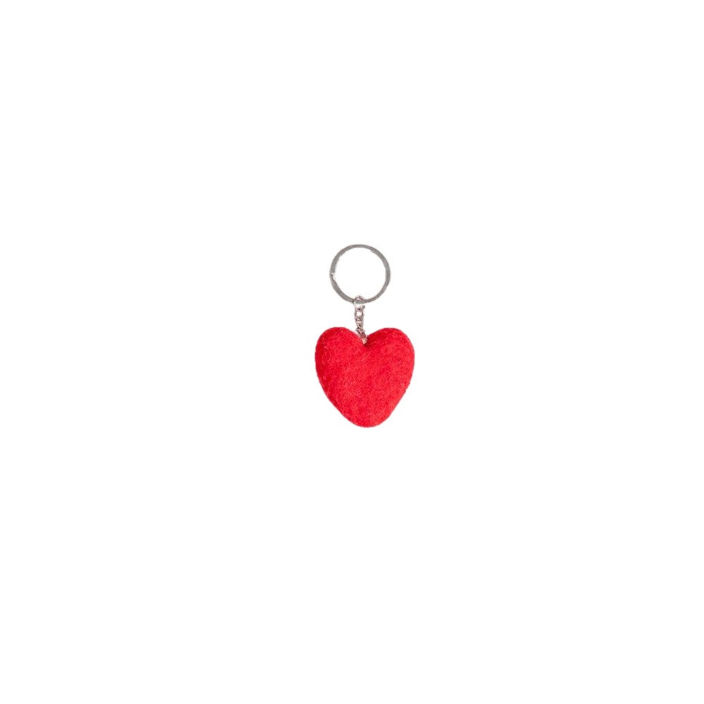 Sleutelhanger Hart - Diverse Warme Kleuren