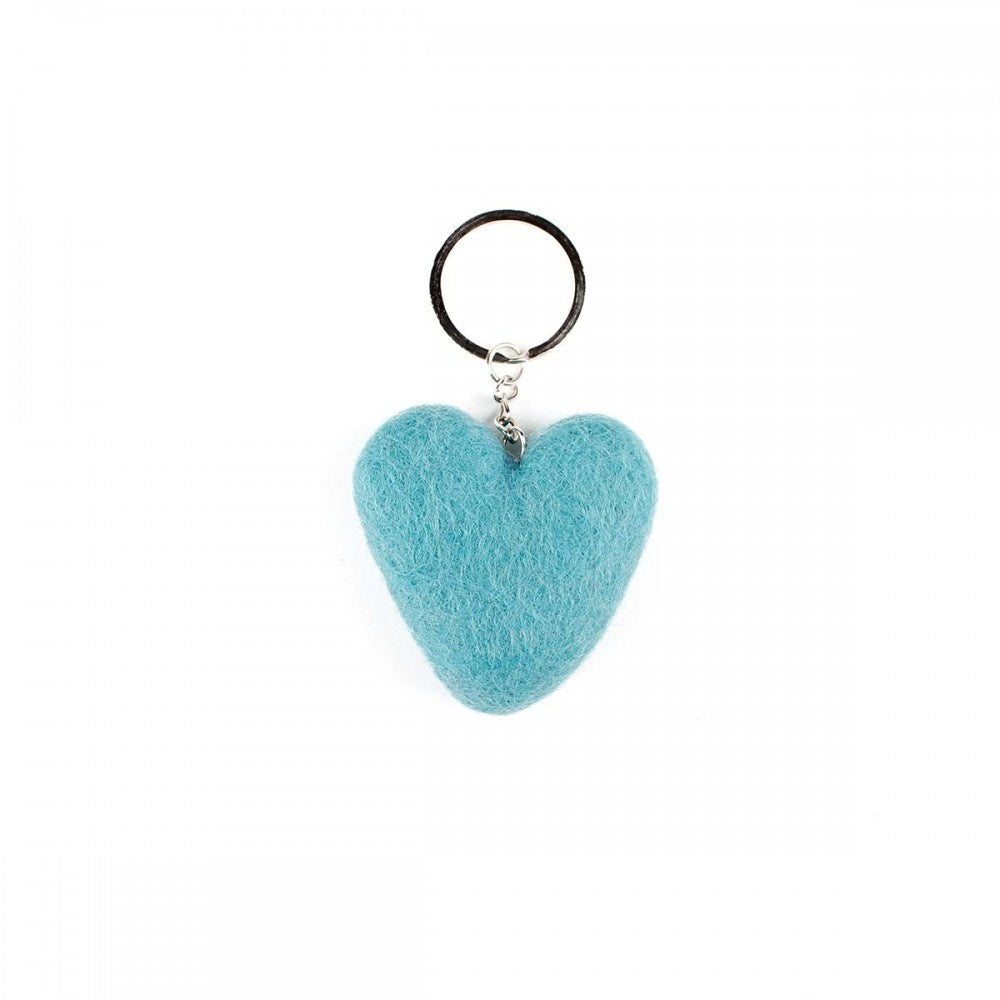 Keyring Heart Pastel Shades - Various Colors