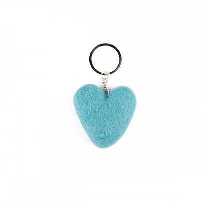 Keyring Heart Pastel Shades - Various Colors