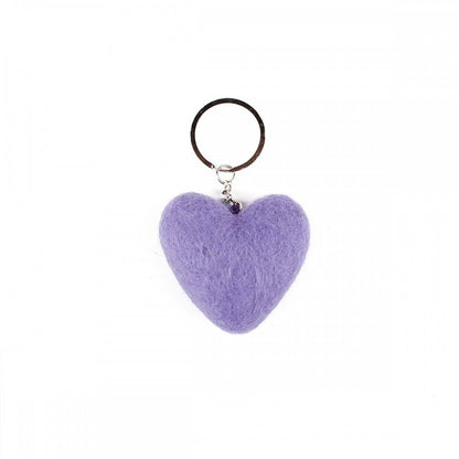 Keyring Heart Pastel Shades - Various Colors