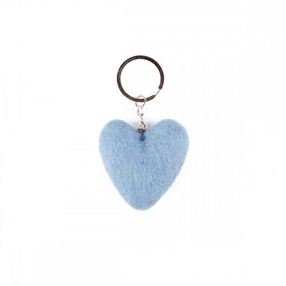 Keyring Heart Pastel Shades - Various Colors