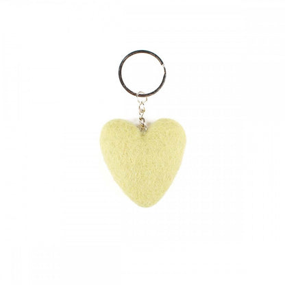 Keyring Heart Pastel Shades - Various Colors