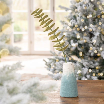 Vilten Vaas Ijsblauw-Wit - Diverse Maten