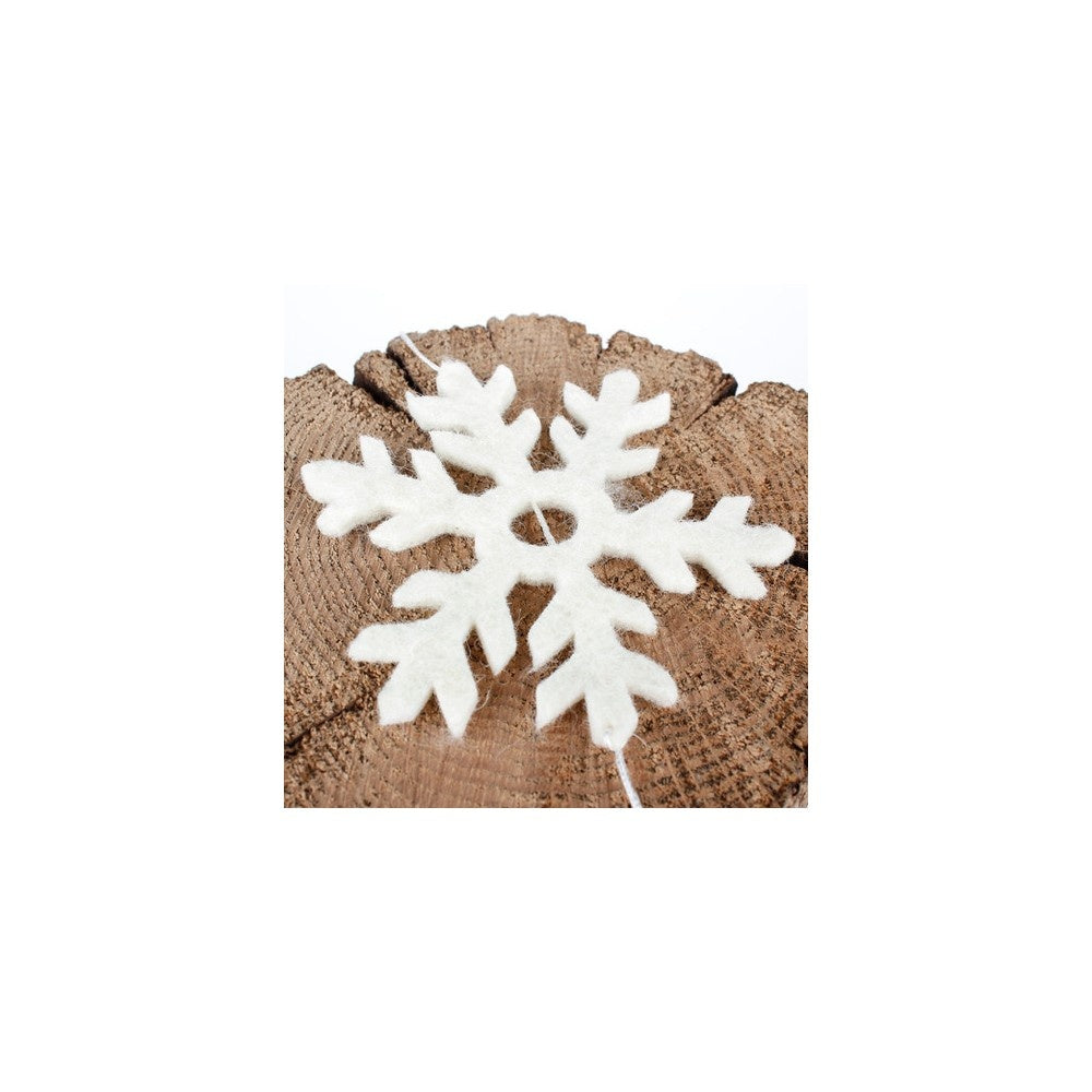 Felt garland Snowflake