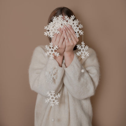 Felt garland Snowflake