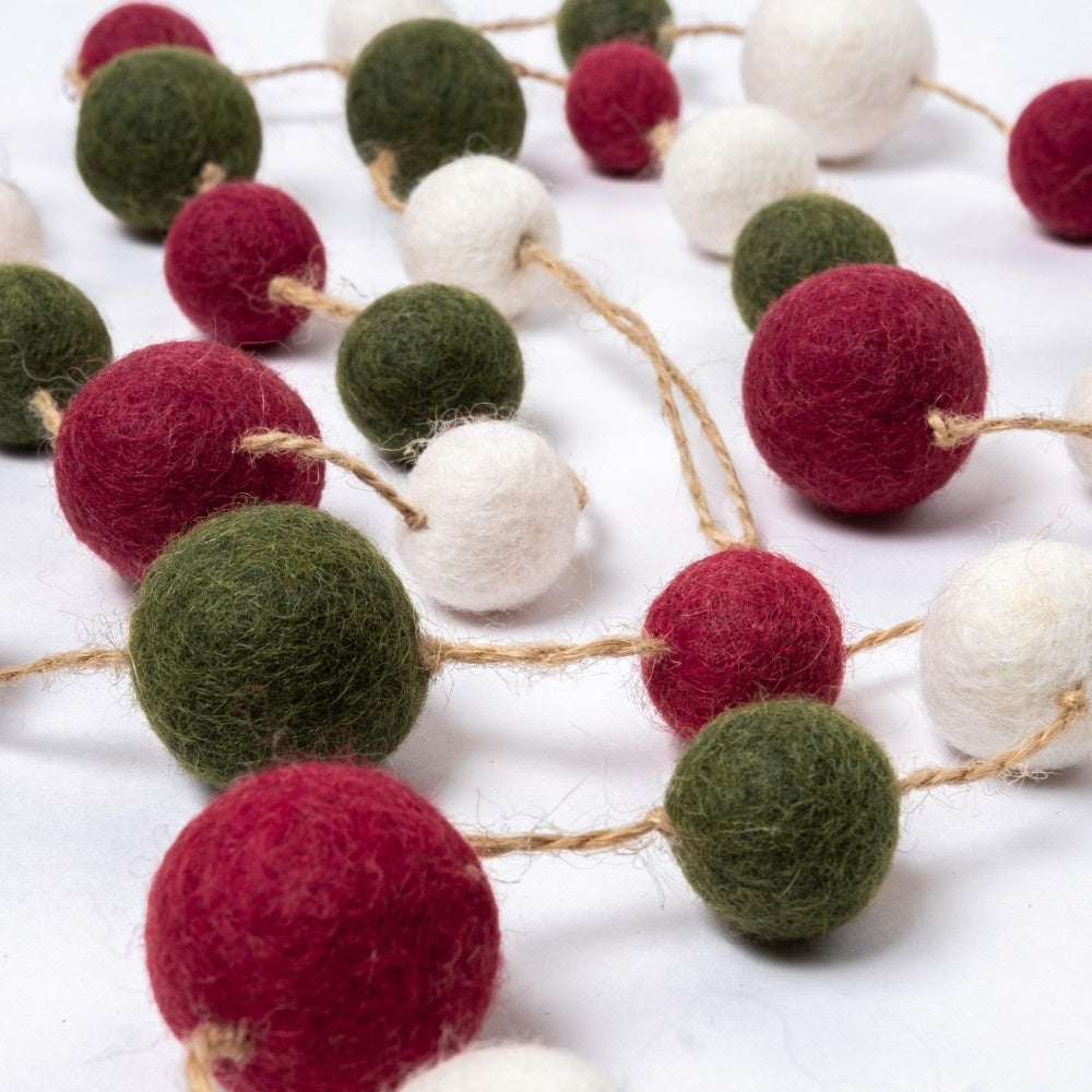 Felt garland Holly Berry - Various Variants