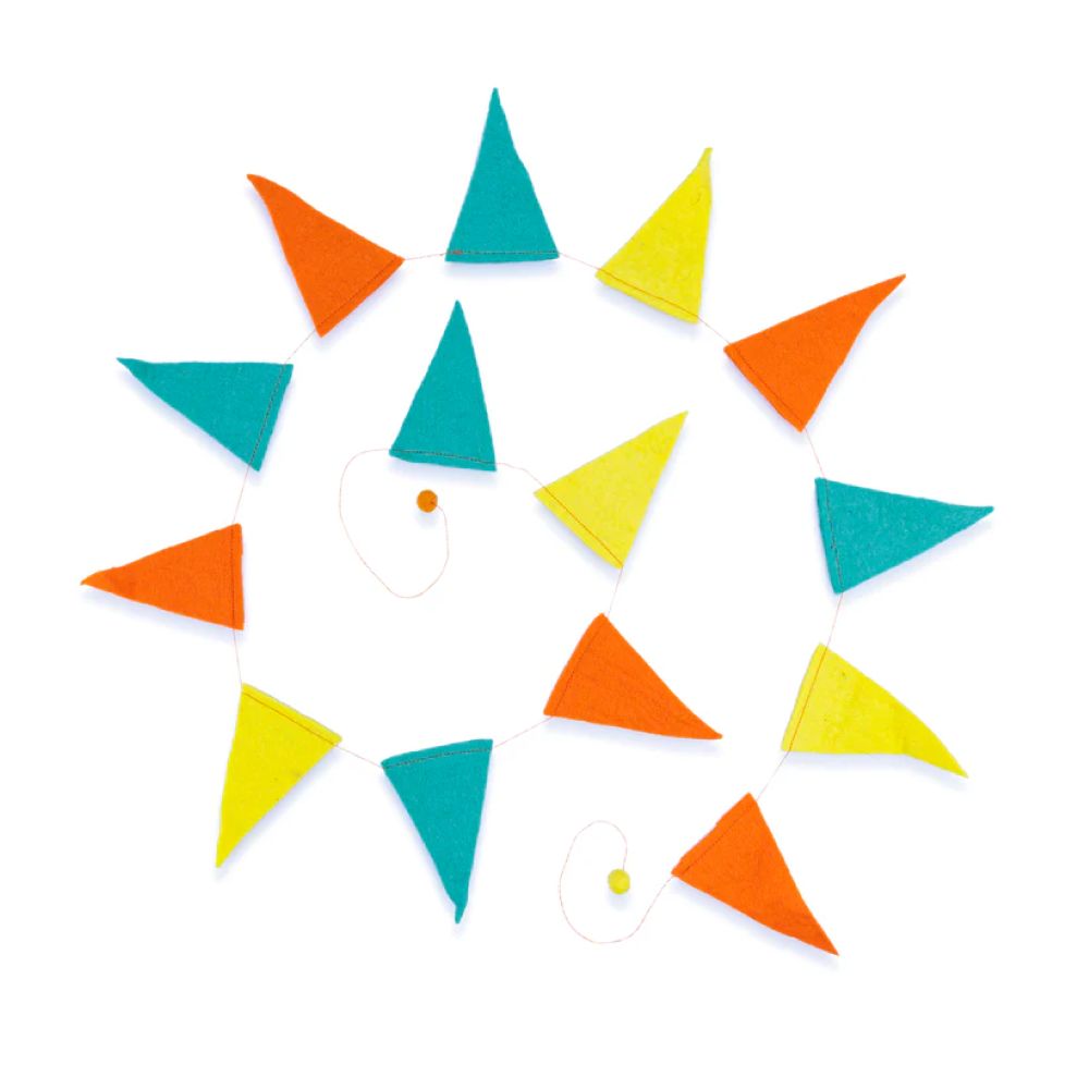 Filzgirlandenfahne – verschiedene Farben