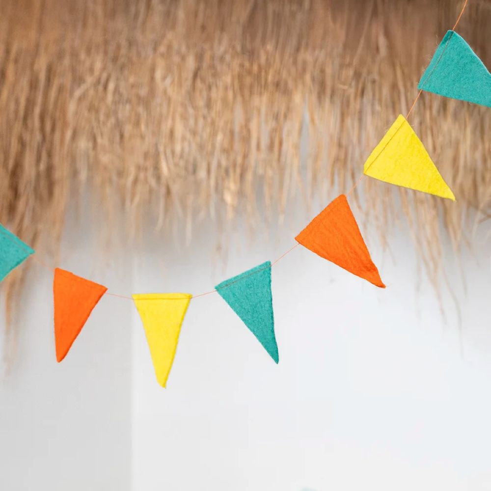 Filzgirlandenfahne – verschiedene Farben