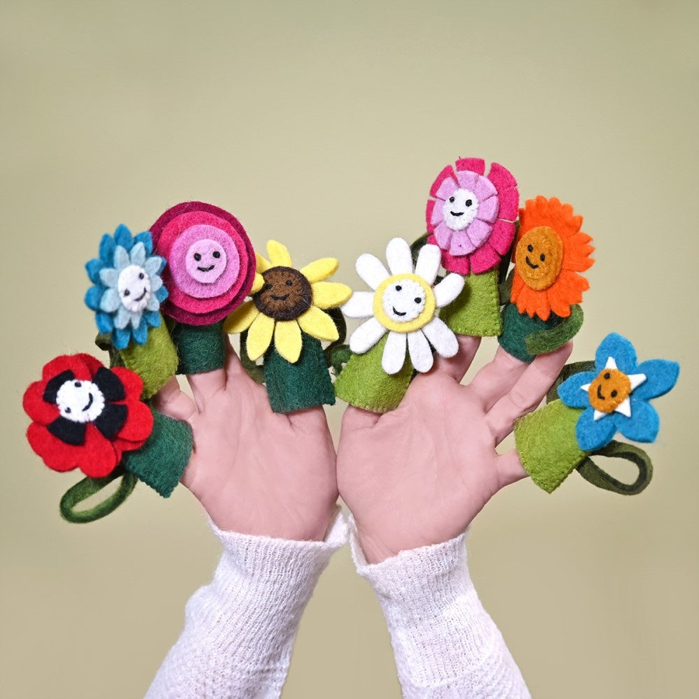 Fingerpuppe Blume - Verschiedene Varianten