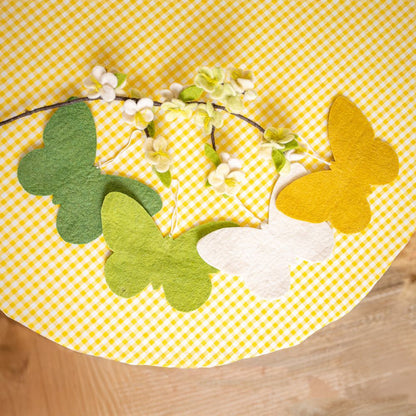 Hanger Vlinder Groen-Geel Ass. 4 st. - Diverse maten