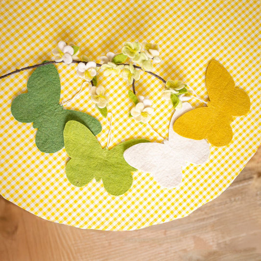 Hanger Vlinder Groen-Geel Ass. 4 st. - Diverse maten