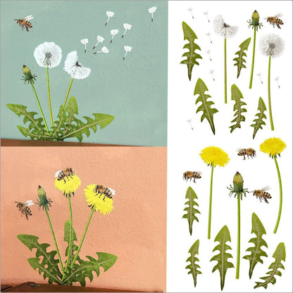 Muursticker Bloemen & Insecten - Diverse Varianten