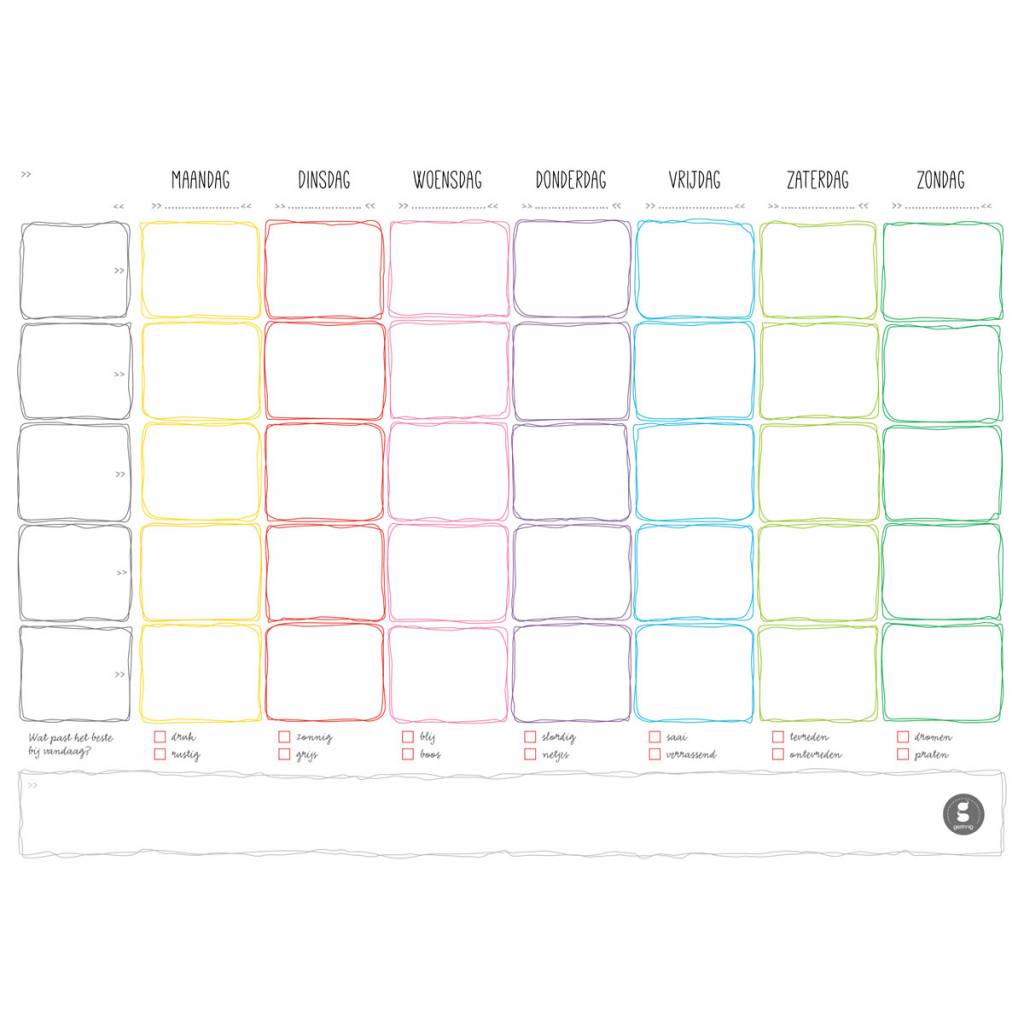 Family weekly planner notepad