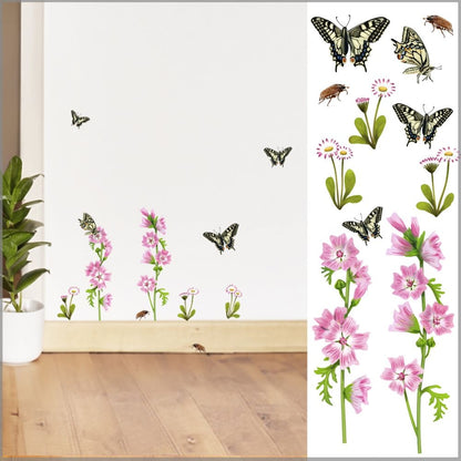 Muursticker Bloemen & Insecten - Diverse Varianten